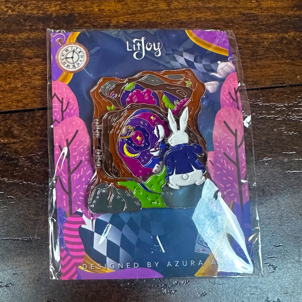 NWT Alice in Wonderland Literary Window Enamel Pin Litjoy Exclusive